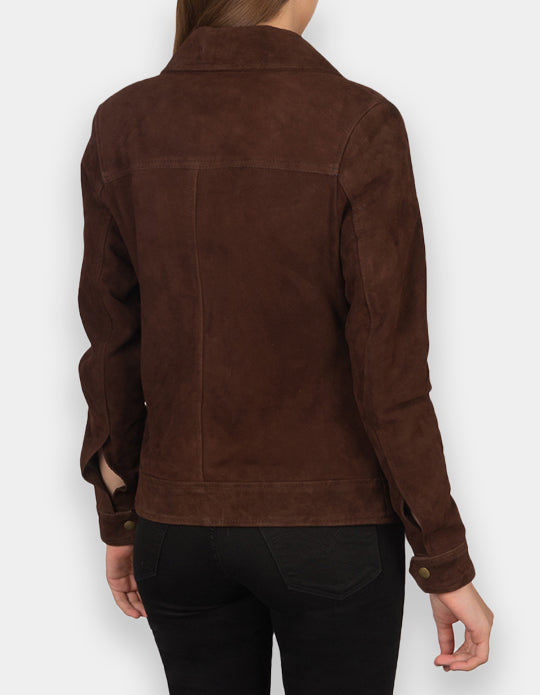 Suede Leather Jacket Handmade Women Suede Jacket Genuine Leather Jacket Biker Jacket Motorcycle Jacket For Women